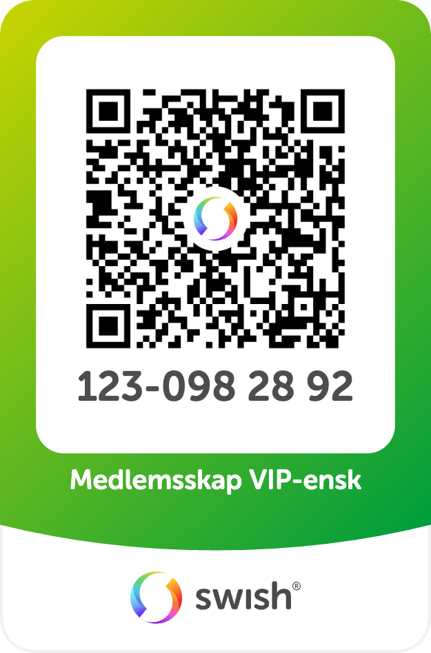 Swish-kod medlemsskap VIP enskild, 500 kr