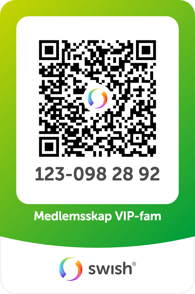 Swish-kod medlemsskap VIP familj, 700 kr